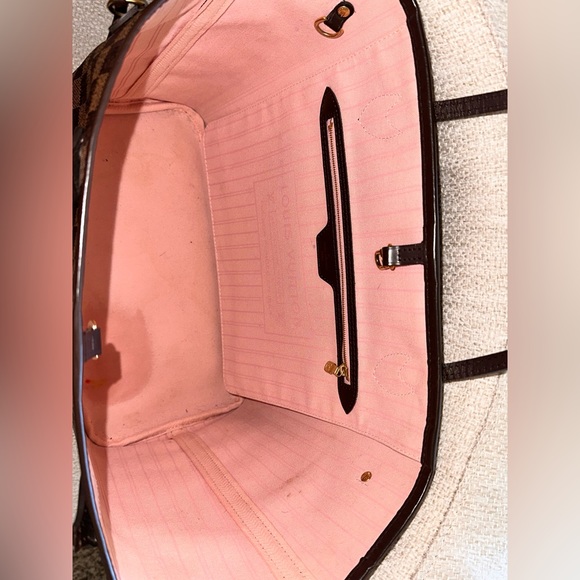 Louis Vuitton neverfull mm damier ebene rose ballerine - Picture 2 of 13